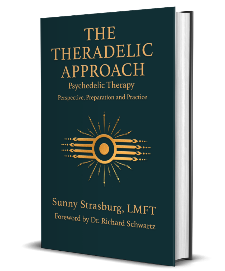 Sunny Strasburg logo Theradelic Approach Richard Dick Schwartz Internal Family Systems IFS psychedelic therapy psychotherapy ketamine training psychology psychologist marriage and family social work book Amazon Kindle